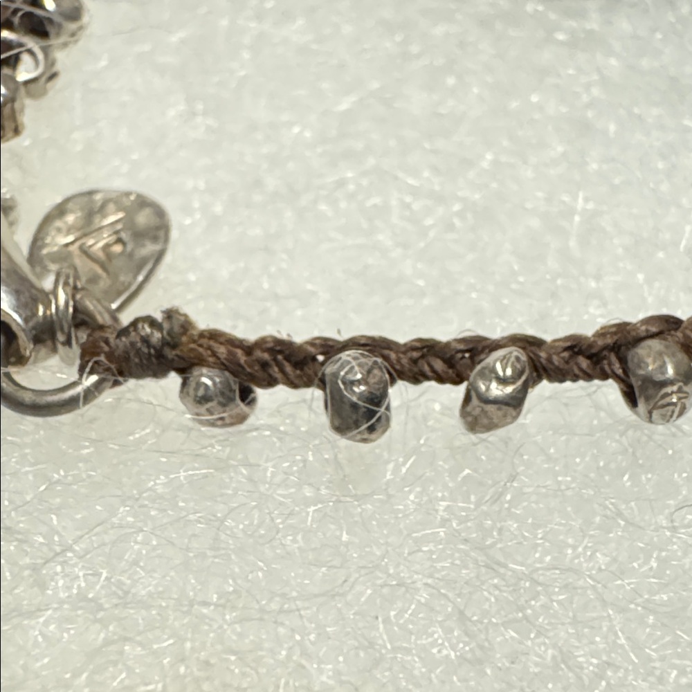 Silpada Silver Beaded Cord Necklace N2107 - Picture 10 of 10